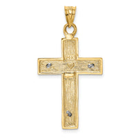 14k Two-tone Crucifix Pendant-C2025