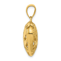14k Fancy 3D Heart Charm-C206