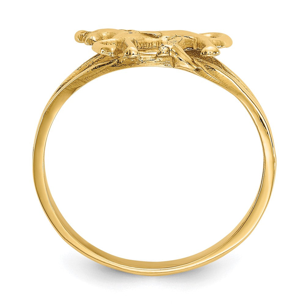 14k Polished Horse Ring-C2061