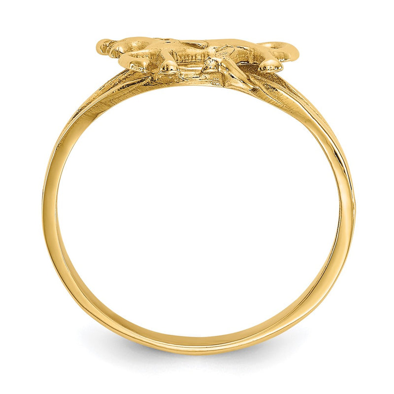 14k Polished Horse Ring-C2061