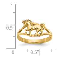 14k Polished Horse Ring-C2061