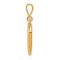 14K Polished Heart Pendant-C2150