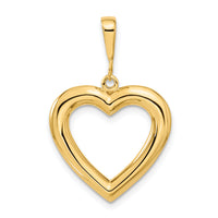 14K Polished Heart Pendant-C2150