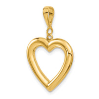 14K Polished Heart Pendant-C2150