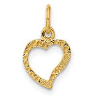 14K Polished Heart Pendant-C2153