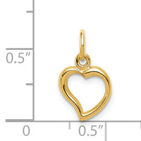 14K Polished Heart Pendant-C2153