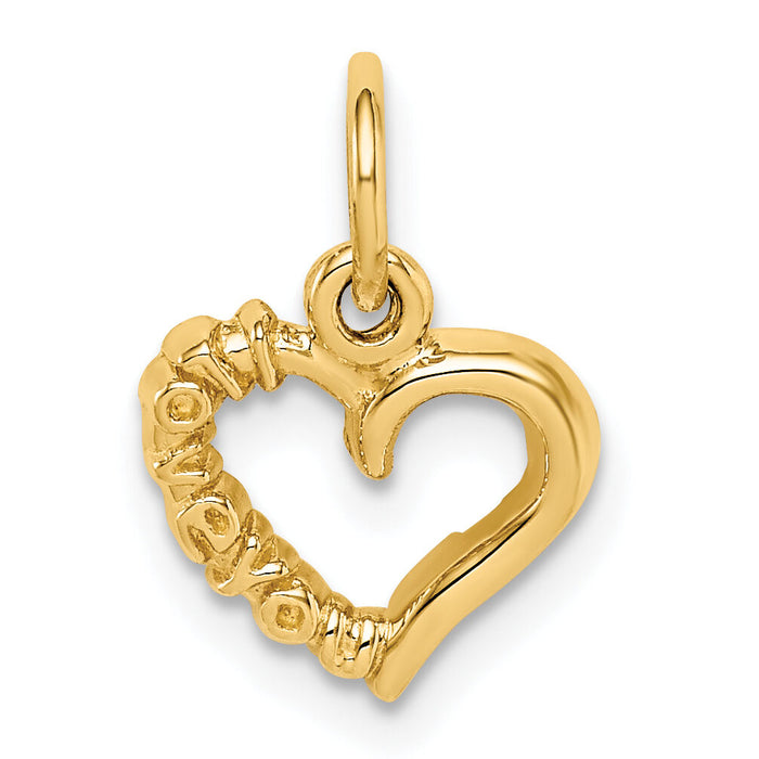 14k Polished I LOVE YOU Heart Charm-C2170