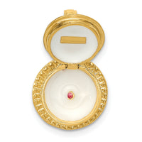 14k 3D Enamel Birthday Cake with Candle Inside Pendant-C2171