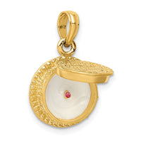 14k 3D Enamel Birthday Cake with Candle Inside Pendant-C2171