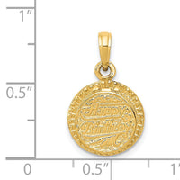 14k 3D Enamel Birthday Cake with Candle Inside Pendant-C2171