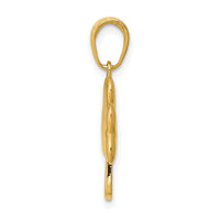 14k Polished Solid Shamrock Pendant-C2197