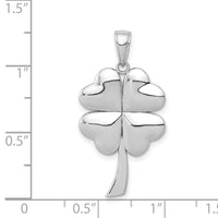 14K White Gold Polished 4-Leaf Clover Charm-C2199W