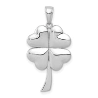 14K White Gold Polished 4-Leaf Clover Charm-C2199W