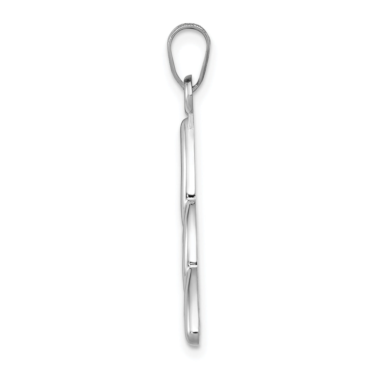 14k White Gold Polished Trinity Knot Pendant-C2200
