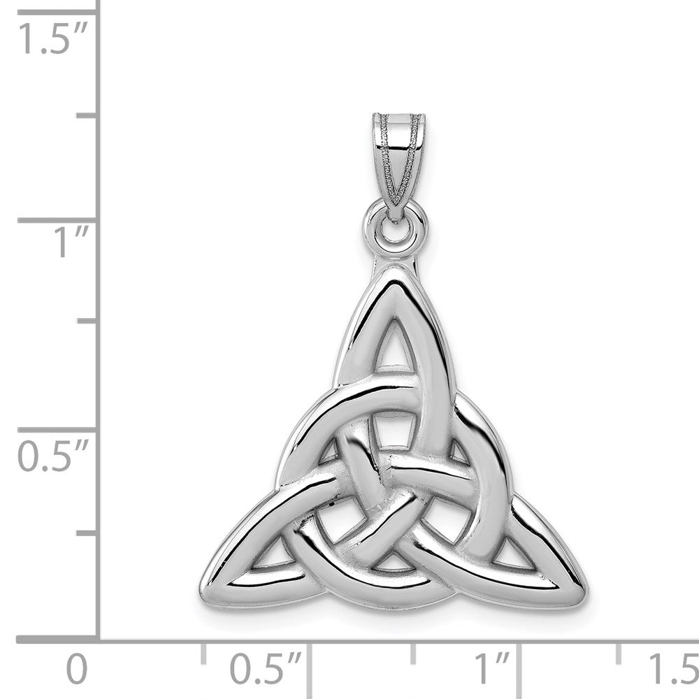 14k White Gold Polished Trinity Knot Pendant-C2200