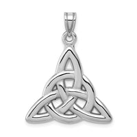 14k White Gold Polished Trinity Knot Pendant-C2200