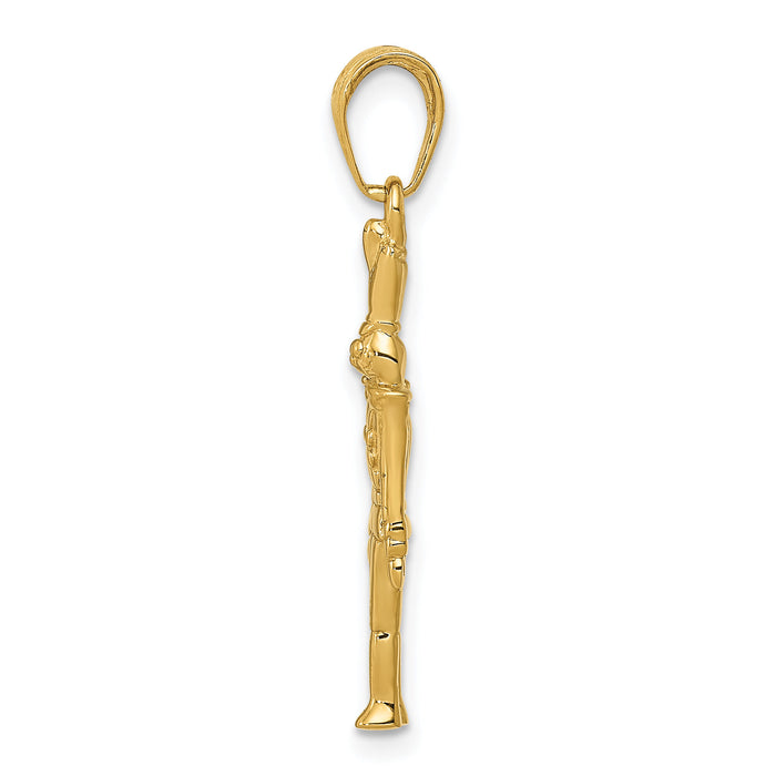 14k Polished 3-D Toy Soldier Pendant-C2208