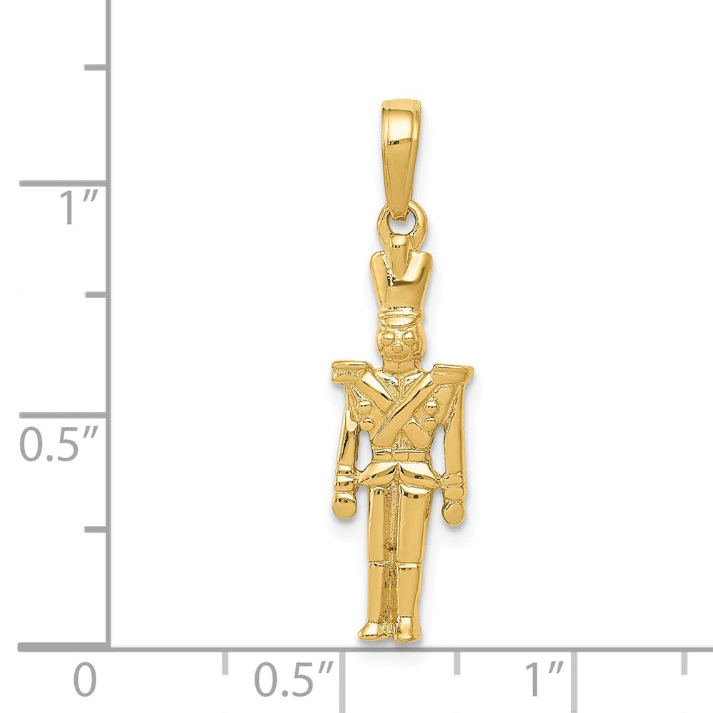 14k Polished 3-D Toy Soldier Pendant-C2208