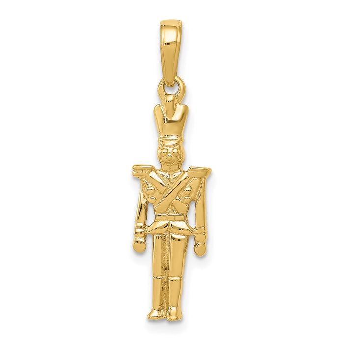 14k Polished 3-D Toy Soldier Pendant-C2208