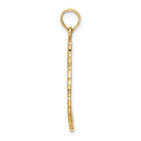 14k Satin/Polished Christmas Wreath Charm-C2211