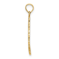 14k Satin/Polished Christmas Wreath Charm-C2211