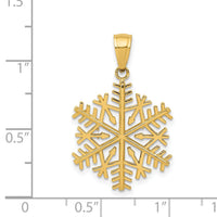 14k Polished Snowflake Pendant-C2215
