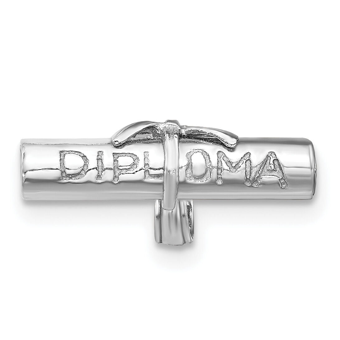 14K White Gold 3-D DIPLOMA  Rolled Up Charm-C2224W