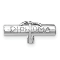14K White Gold 3-D DIPLOMA  Rolled Up Charm-C2224W