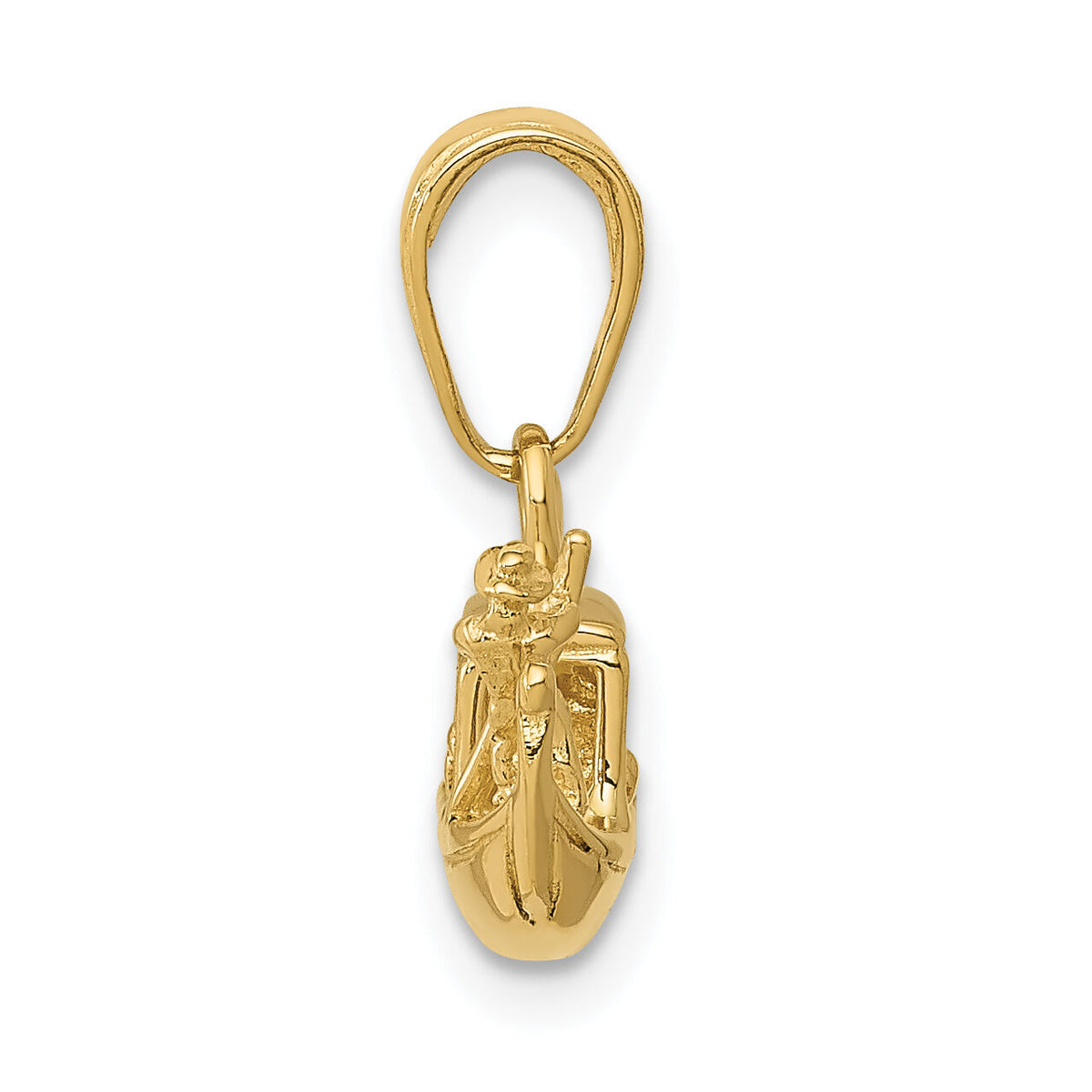 14K Solid Polished 3-D Gondola Pendant-C2233