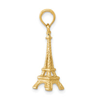 14k Solid Polished 3-D Eiffel Tower Charm-C2235