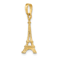 14k Solid Polished 3-D Eiffel Tower Charm-C2235