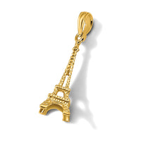 14k Solid Polished 3-D Eiffel Tower Charm-C2235