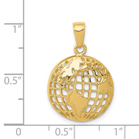 14k Polished Globe Pendant-C2246