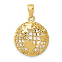 14k Polished Globe Pendant-C2246