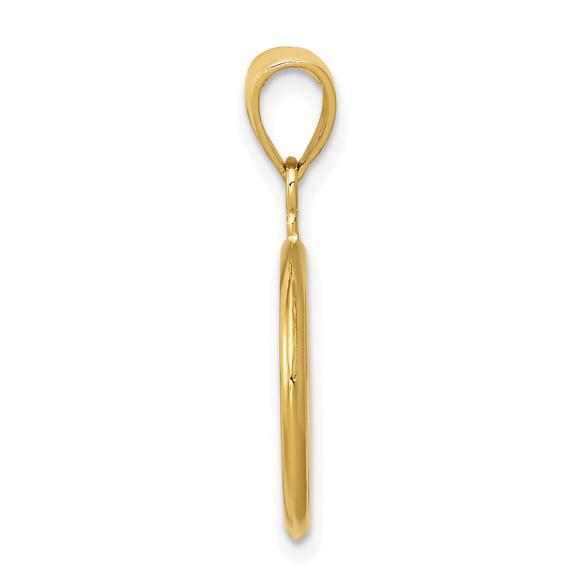14k 3D Polished Peace Sign Charm-C2247