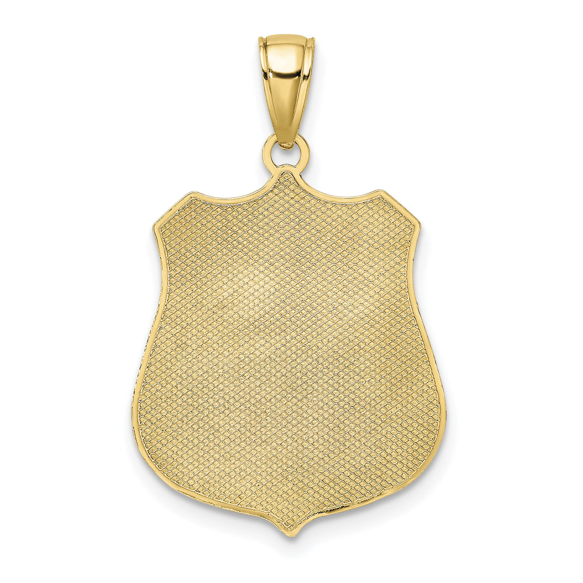 14k Large Police Badge Pendant-C2253