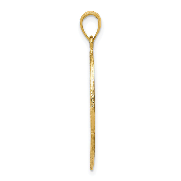 14k Large Badge Pendant-C2254