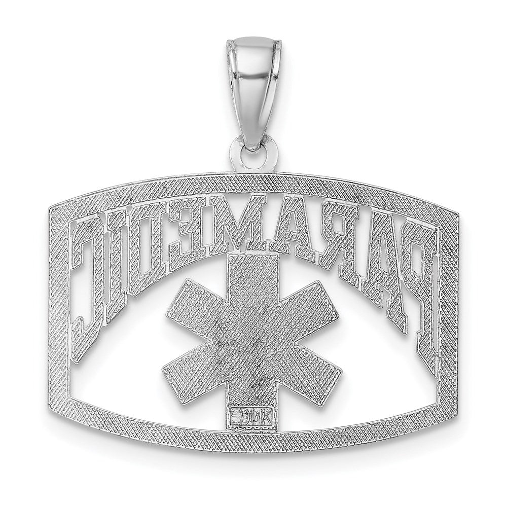 14K White Gold Cut-Out PARAMEDIC Charm-C2260W