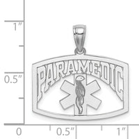 14K White Gold Cut-Out PARAMEDIC Charm-C2260W