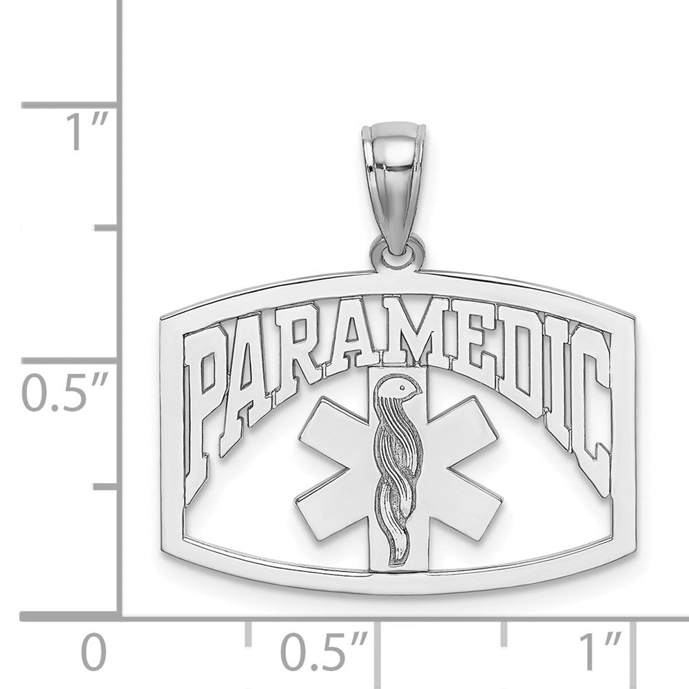 14K White Gold Cut-Out PARAMEDIC Charm-C2260W