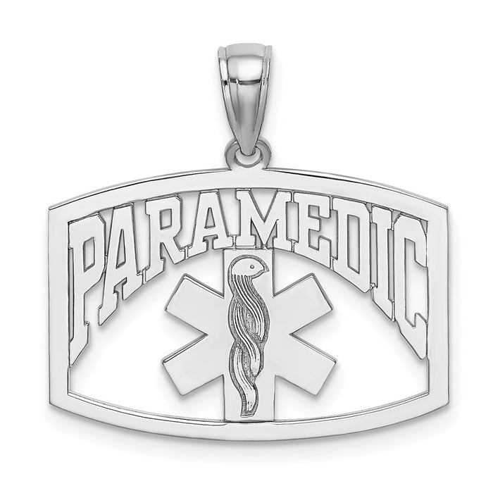 14K White Gold Cut-Out PARAMEDIC Charm-C2260W