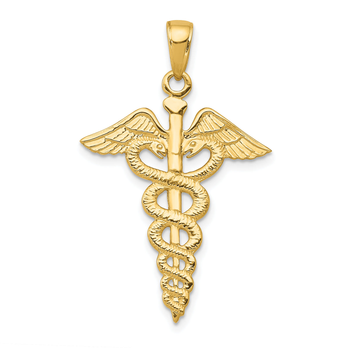 14k Caduceus Pendant-C2261