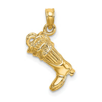 14k 3-D Firefighter Boot Charm-C2266