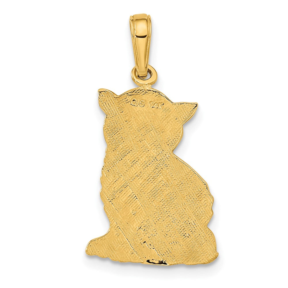 14k Polished Cat Charm-C2358