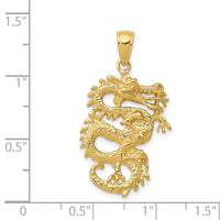 14k Solid 3-D Dragon Pendant-C2375
