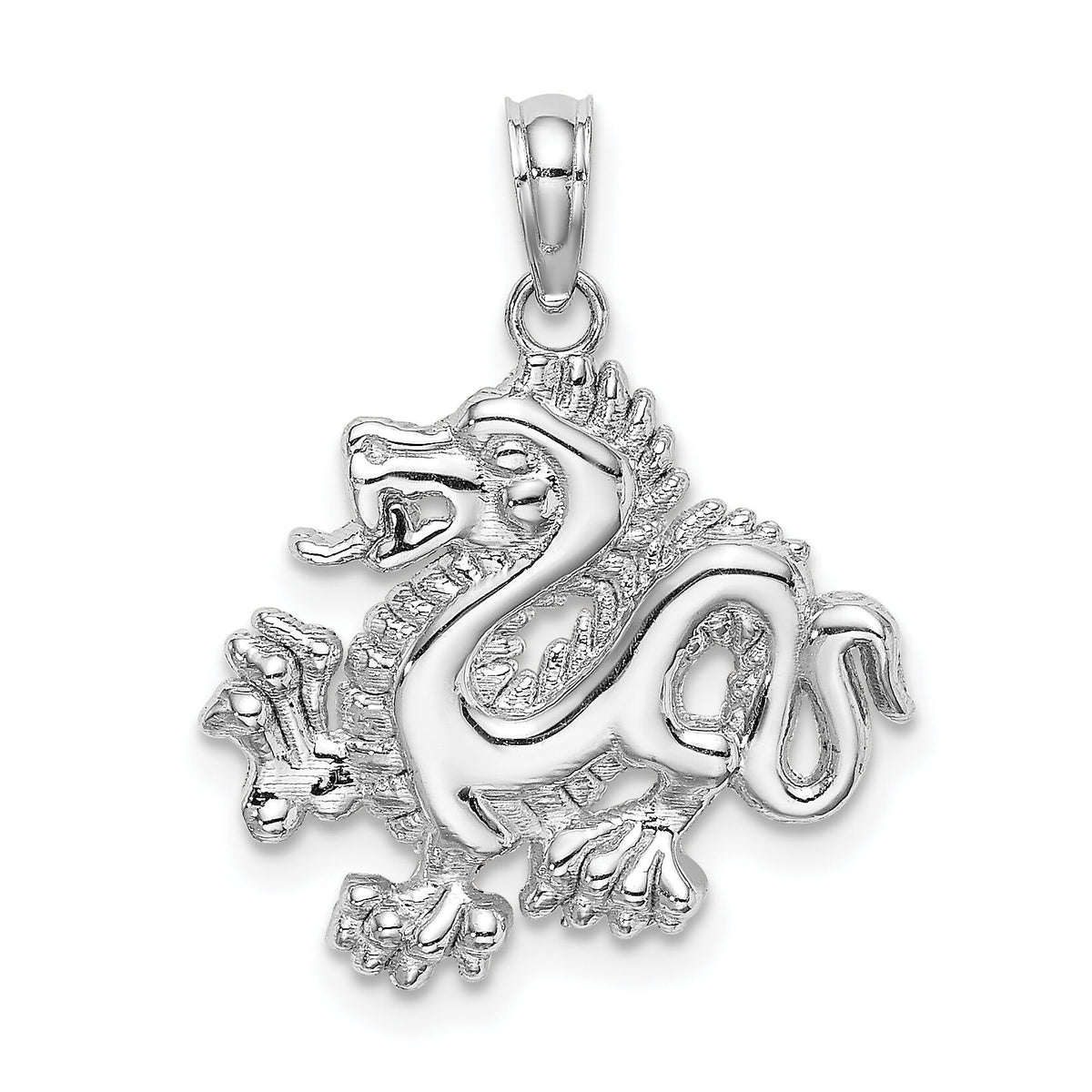 14K White Gold Small Dragon Charm-C2379W