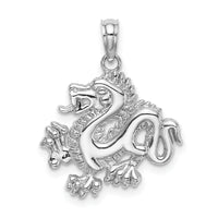 14K White Gold Small Dragon Charm-C2379W