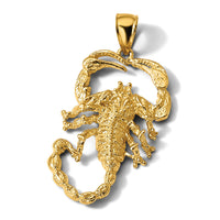 14k Solid Polished Open-Backed Scorpion Pendant-C2384
