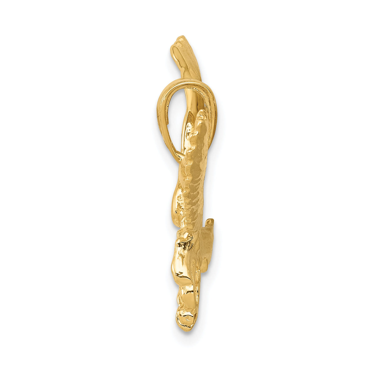 14k Solid Polished Eagle Pendant-C2425