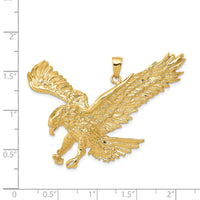 14k Solid Polished Eagle Pendant-C2430